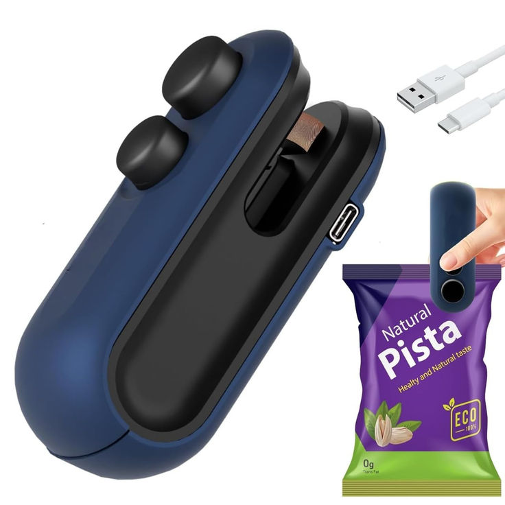 Portable Mini Sealing Machine for Food Packets – 2-in-1 Handheld Heat Sealer & Cutter for Snacks, Chips, Plastic Bags, and Fresh Storage