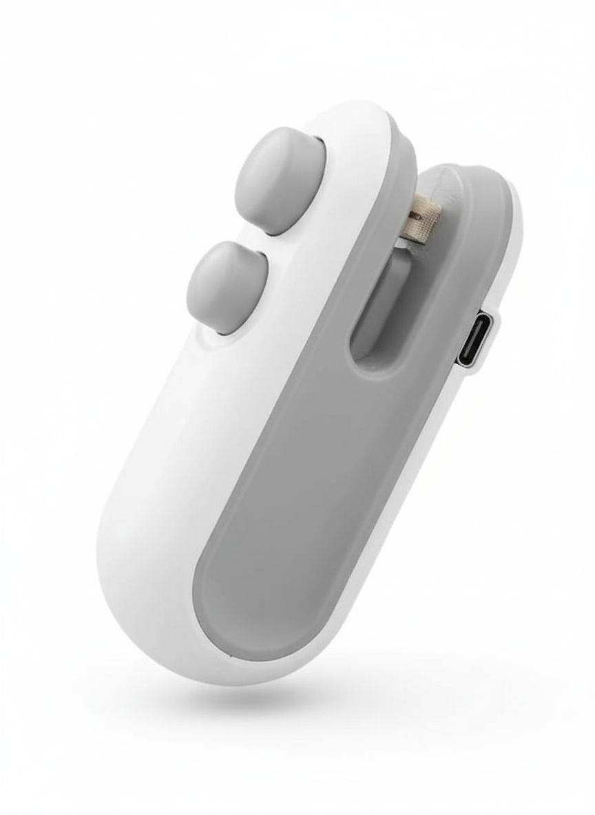 Portable Mini Sealing Machine for Food Packets – 2-in-1 Handheld Heat Sealer & Cutter for Snacks, Chips, Plastic Bags, and Fresh Storage