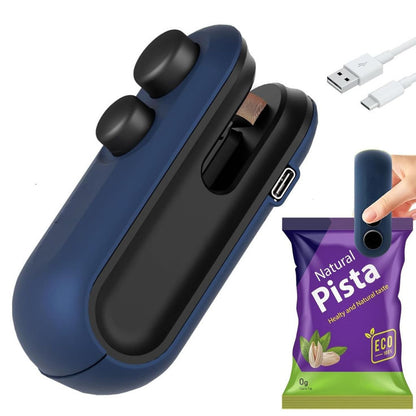 Portable Mini Sealing Machine for Food Packets – 2-in-1 Handheld Heat Sealer & Cutter for Snacks, Chips, Plastic Bags, and Fresh Storage